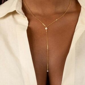 RAMLA Pearl Pendant Necklace 14KGP $38